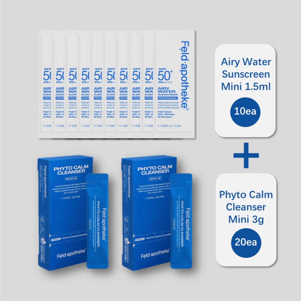 Feld Phyto Calm Facial Cleanser Travel mini 10ea*2 + ครีมกันแดด20pc