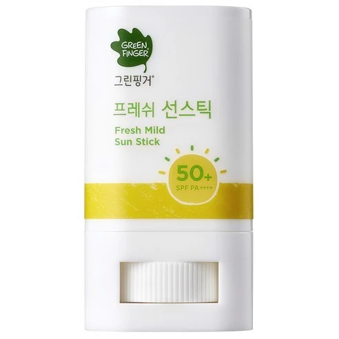 Green Finger Fresh Mild Sun Stick SPF50+ PA++++ 15g ครีมกันแดดสูตรอ่อนโยนสําหรับเด็กและผิวแพ้ง่าย 1 ชิ้น