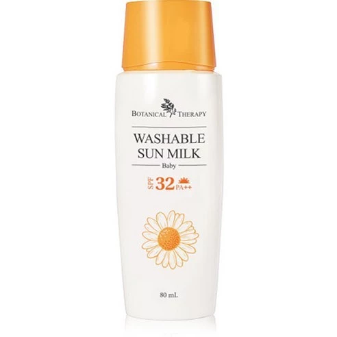 Botanical Therapy Baby Washable Kids Sun Milk SPF32 PA++ 80ml ครีมกันแดดสูตรอ่อนโยน Non-Sticky