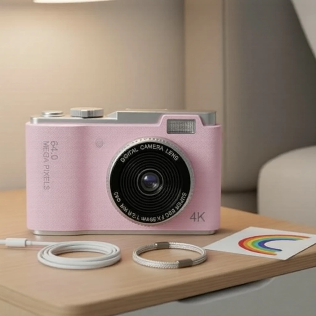 นักเรียน Mini Digital Photography กล้อง 2.4IN หน้าจอ Autofocus Performance 48MP High Definition Shot 1080P Video Selfie