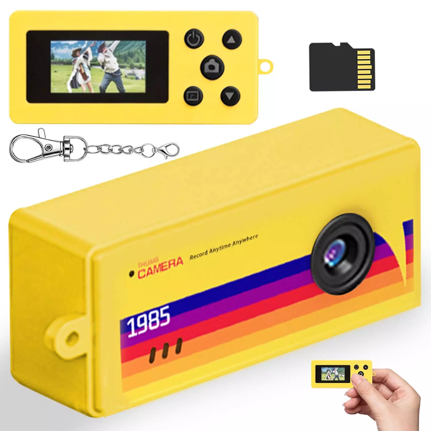 Mini Thumb กล้อง 1080P HD 32GB เครื่องบันทึกวิดีโอแบบพกพา Travel Party หลากหลายสีของขวัญวันเกิดคริสต์มาส