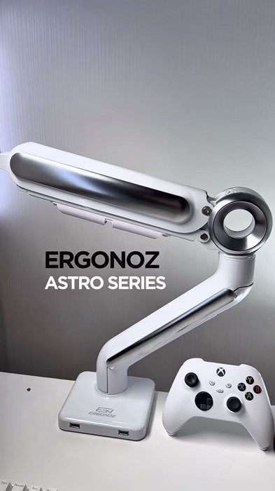 Cánh tay giữ màn hình thiết kế hiện đại, hỗ trợ mọi loại màn hình — ERGONOZ ASTRO nâng cấp góc làm việc trở nên chuyên nghiệp hơn #Ergonoz #Alwaysconnected #cânhtaygiàmànhình #sắpxếpbànmáytính #Ergonozreview