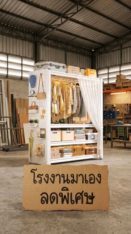 ตู้เสื้อผ้า 2 in 1 จัดระเบียบห้องคอนโดและบ้านให้กว้างขึ้น แข็งแรง ทนทาน 👗✨ #ตู้เสื้อผ้า #ชั้นวางของ #จัดระเบียบห้อง
