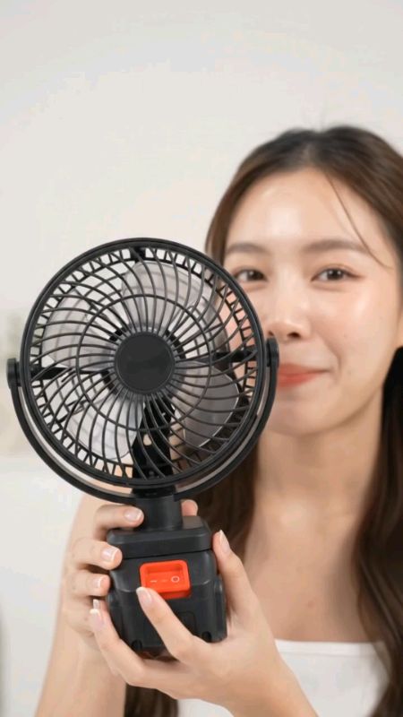 🚚Giao hàng miễn phí Quạt pin không dây 8 inch, quạt mạnh, quạt di động, có 2 tốc độ điều chỉnh, quạt pin block, thời gian sử dụng lâu