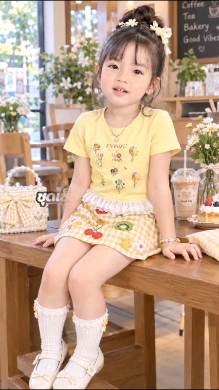 Bộ setคุณหนู dễ thương cực kỳ #bộset #bộsettrẻ #quầnáo #quầnáotre