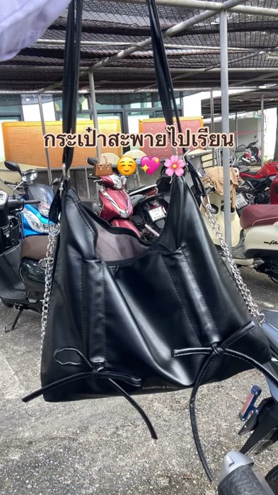 shiny girl túi lớn đeo vai có khóa kéo, mới, nơ dễ thương, có thể chuyển đổi thành ba lô SP7273
