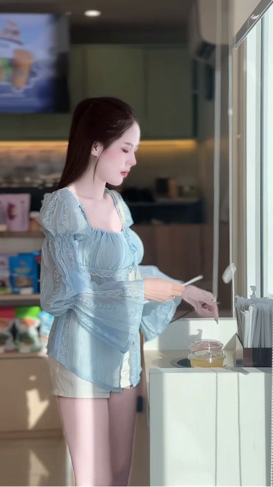 #Áo tay phồng #Bộ trang phục đi cà phê