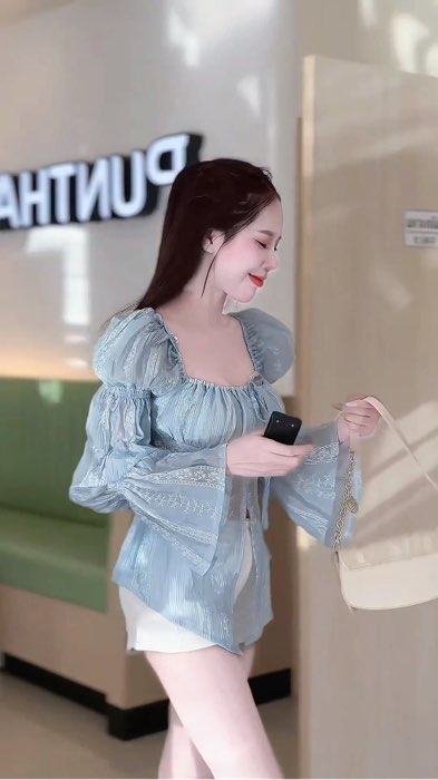 #áo tay phồng #bộ đồ đi cà phê