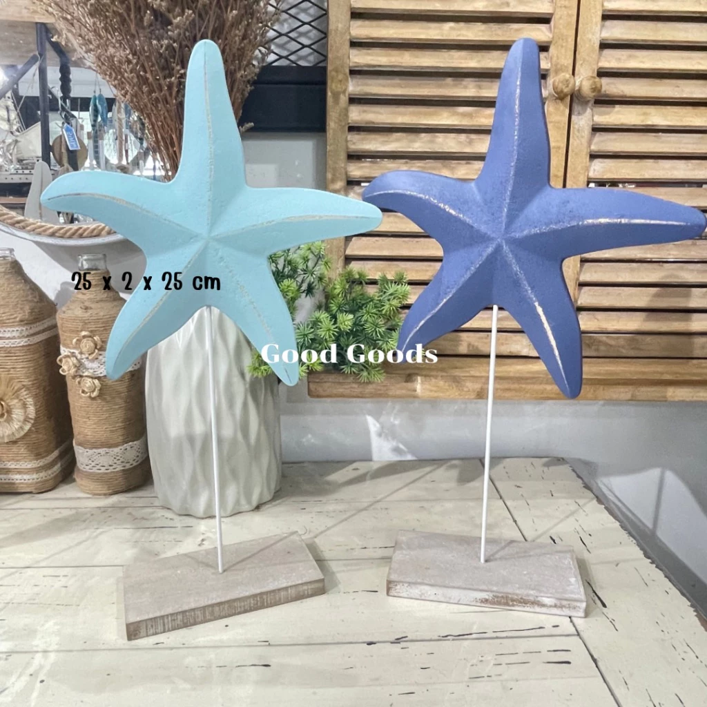 ปลาดาว ปลาดาวตกแต่ง แต่งบ้านด้วยปลาดาว ปลาดาวพร้อมฐาน ของแต่งบ้านแนวทะเล พร็อพแต่งบ้าน แต่งร้าน