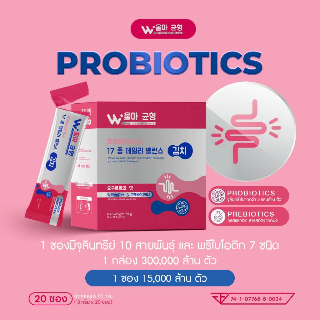 1% OFF Woma' Balance ผลิตภัณฑ์เสริมอาหาร วูม่าบาลานซ์ โพรไบโอติก โปรดระวังของปลอมบริษัทไม่รับตัวแทนจำหน่าย ฿389.00 200พัน+ sold Comm Rate 22% Get Link