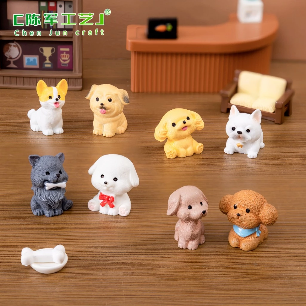 A032 ตุ๊กตุ่นจิ๋ว ตุ๊กตาจิ๋วลูกสุนัข ขนาดเล็ก ซีรีย์ 12 รุ่น สำหรับแต่งบ้าน แต่งโต๊ะทำงาน เป็นของขวัญ ส่งจากไทย