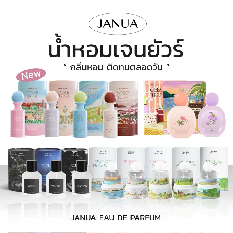 (ส่งฟรี/ส่งไว) น้ำหอม Janua : น้ำหอมหนังสือ ชาร์มิ่งเบลลล์ น้ำหอมเเจนยัวร์ น้ำหอมผู้ชายแจนยัวร์