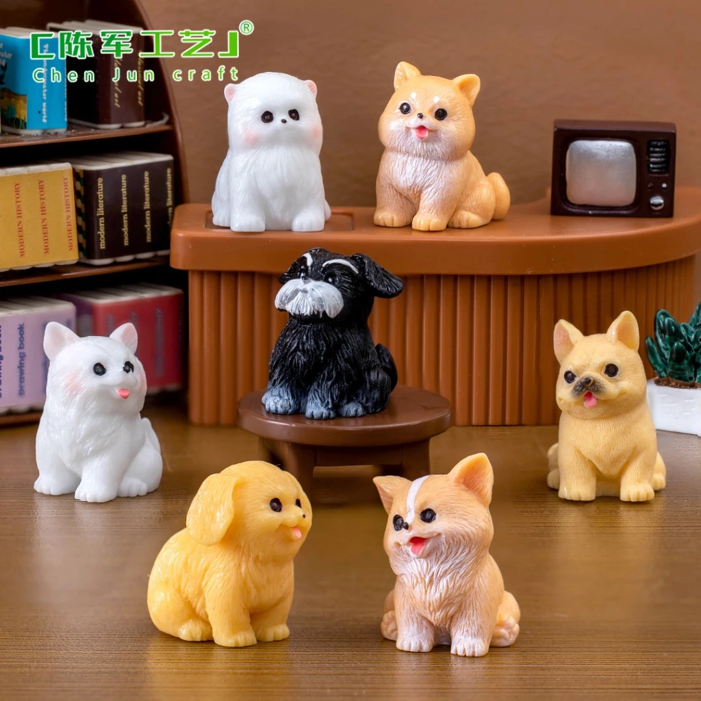 A032 ตุ๊กตุ่นจิ๋ว ตุ๊กตาจิ๋ว โมเดลลูกสุนัข ขนาดเล็ก ซีรีย์ 12 รุ่น สำหรับแต่งบ้าน แต่งโต๊ะทำงาน เป็นของขวัญ ส่งจากไทย