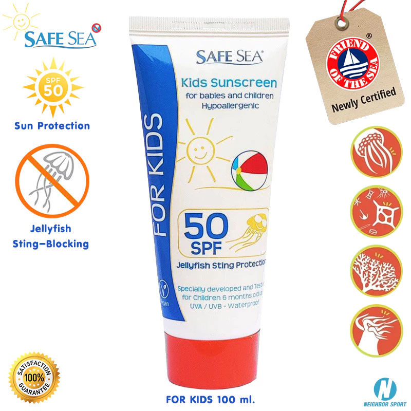 ครีมกันแดดป้องกันพิษแมงกะพรุนสำหรับเด็ก👦👧🔆 SPF50 SAFE SEA FOR KIDS