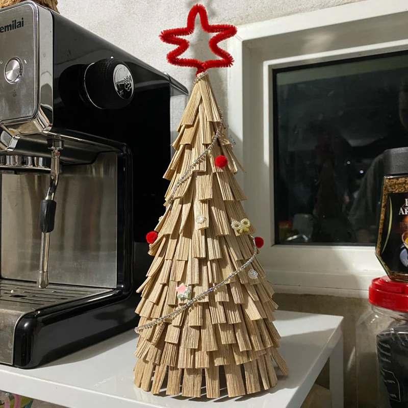 Christmas tree 🎄ต้นคริสต์มาส จากเชือกกล้วย วัสดุธรรมชาติ diy คริสต์มาส แต่งบ้าน แต่งห้อง แต่งโต๊ะทำงาน พรอบถ่ายรูป