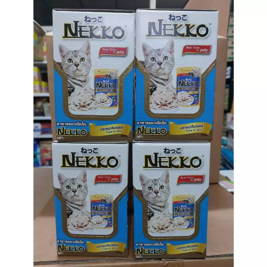 [Nekko ลังราคาส่ง]🔥 Nekko อาหารแมว ปลาทูน่าเยลลี ชนิดเปียก ชนิด 48 ซอง14/01/27 พร้อมจัดส่งด่วน