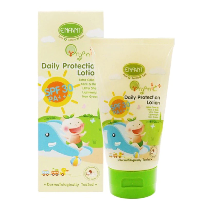 Enfant (อองฟองต์) Organic Plus Daily Protection Lotion ครีมกันแดดสำหรับเด็ก 150ml.