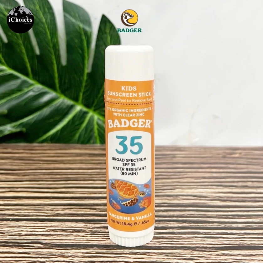 [Badger] Kids Sunscreen Stick SPF 35 Tangerine & Vanilla 18.4 g ครีมกันแดดสำหรับเด็ก