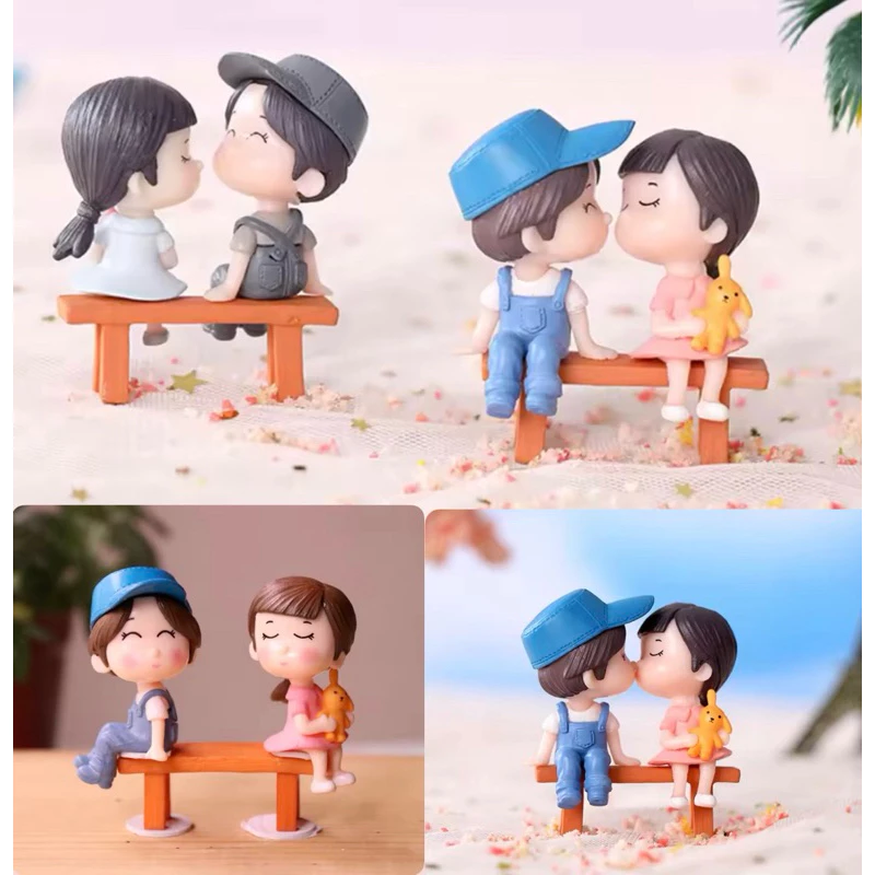 A033 ตุ๊กตุ่นจิ๋ว ตุ๊กตาคู่รัก ขนาดเล็ก(แถมกาว2หน้า) สำหรับแต่งบ้าน แต่งโต๊ะทำงาน เป็นของขวัญ