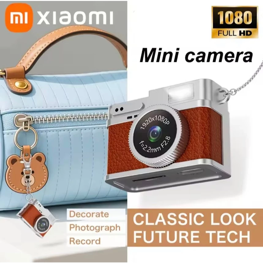 Xiaomi Retro Mini กล้อง 0.96 นิ้วหน้าจอ 4K วิดีโอแบบพกพาการบันทึก HD สวมใส่ในร่มบ้านกลางแจ้งสําหรับ Yong คน