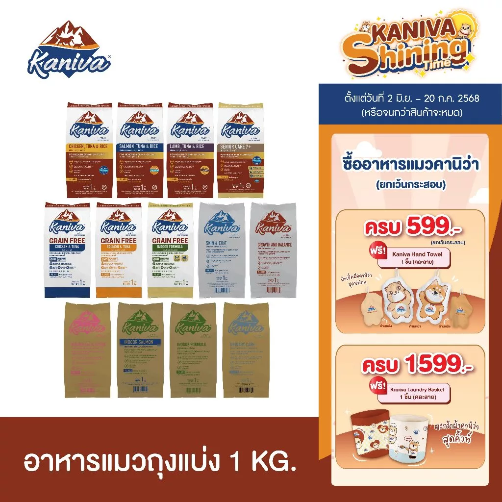 [ 1 KG. ] Kaniva อาหารแมวคานิว่า เหมาะกับน้องแมวทุกสายพันธุ์ พร้อมจัดส่งด่วน