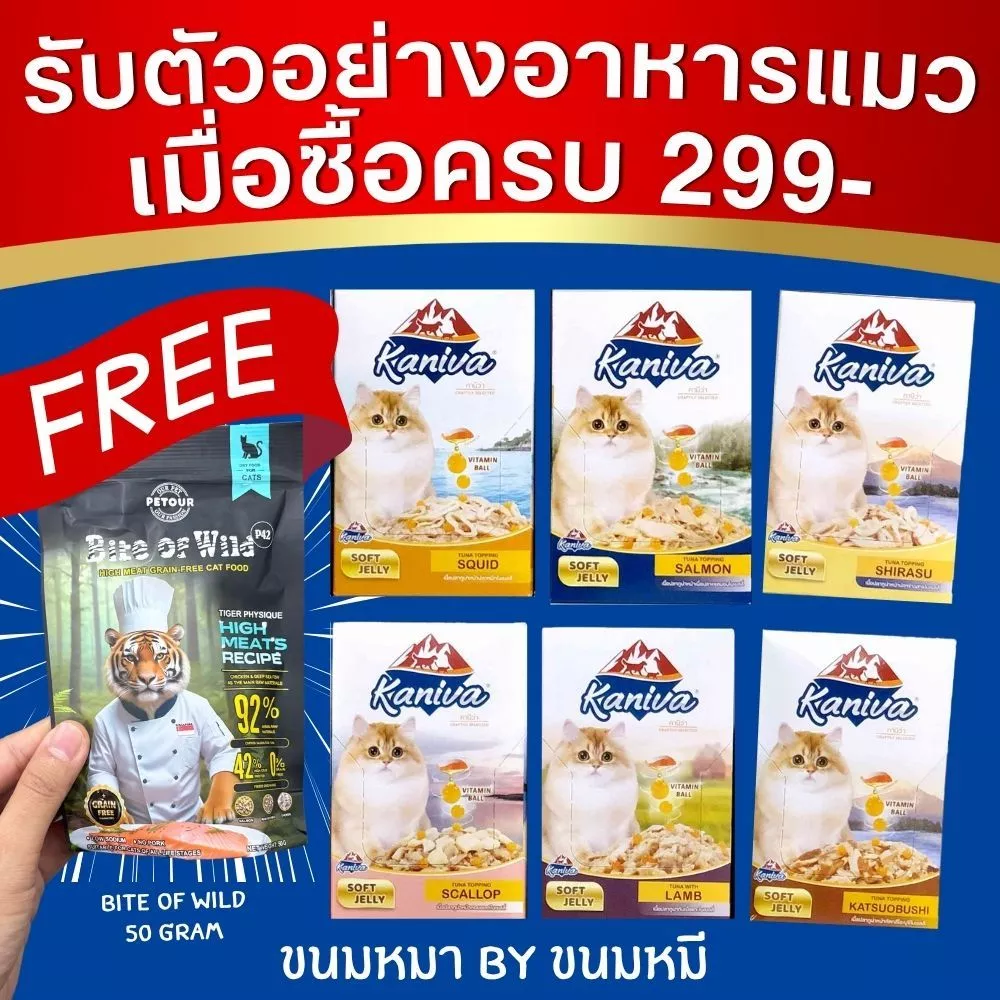 Kaniva อาหารแมวเปียก ยกกล่อง 12 ซอง อาหารแมวคานิว่า เนื้อปลาทูน่าเน้นๆ