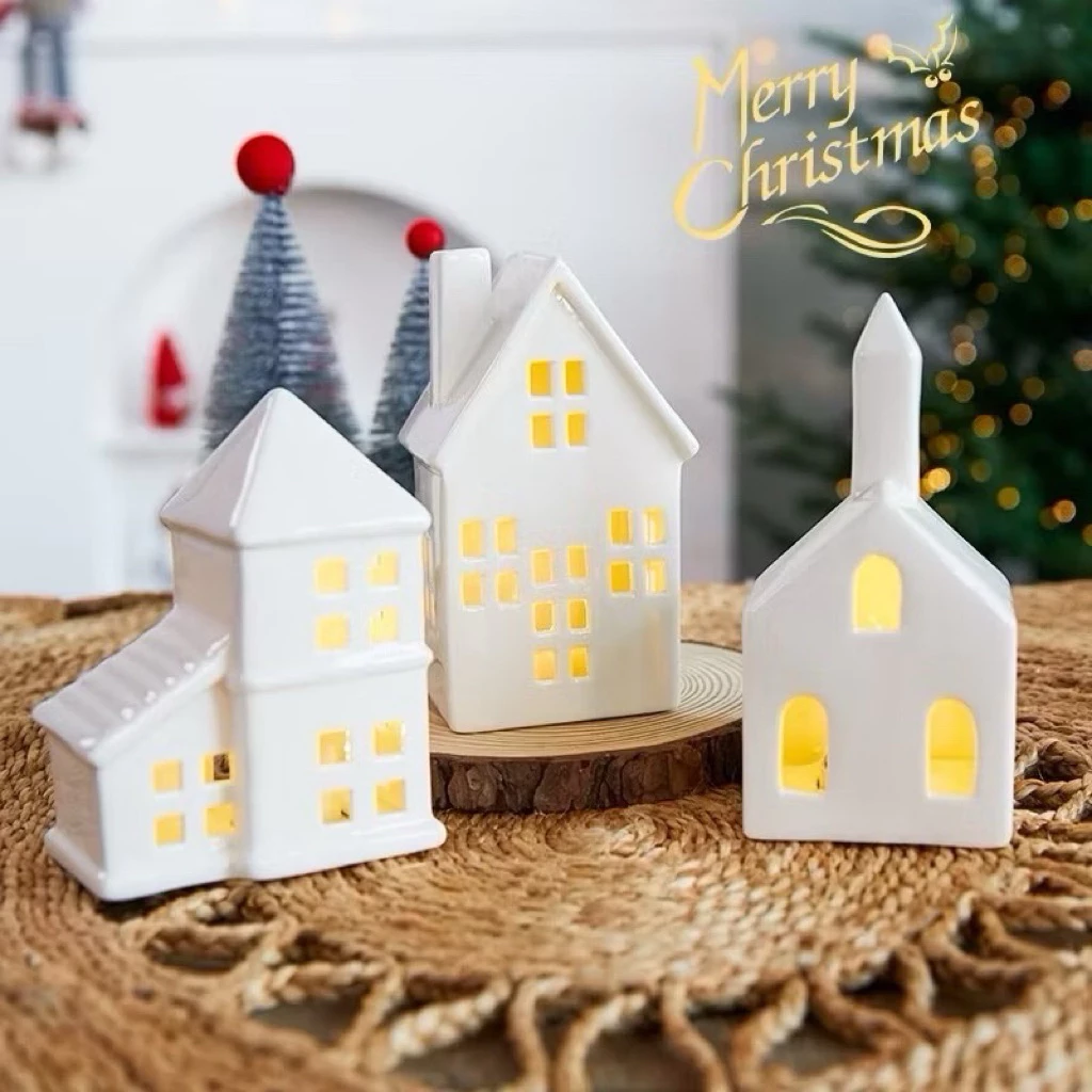 โคมไฟเซรามิครูปบ้านมินิมอล Minimal House Light ของตกแต่งบ้านสไตล์นอร์ดิก ญี่ปุ่น Cozy ของขวัญแต่งบ้านสุดเก๋โคมไฟแต่งห้อง