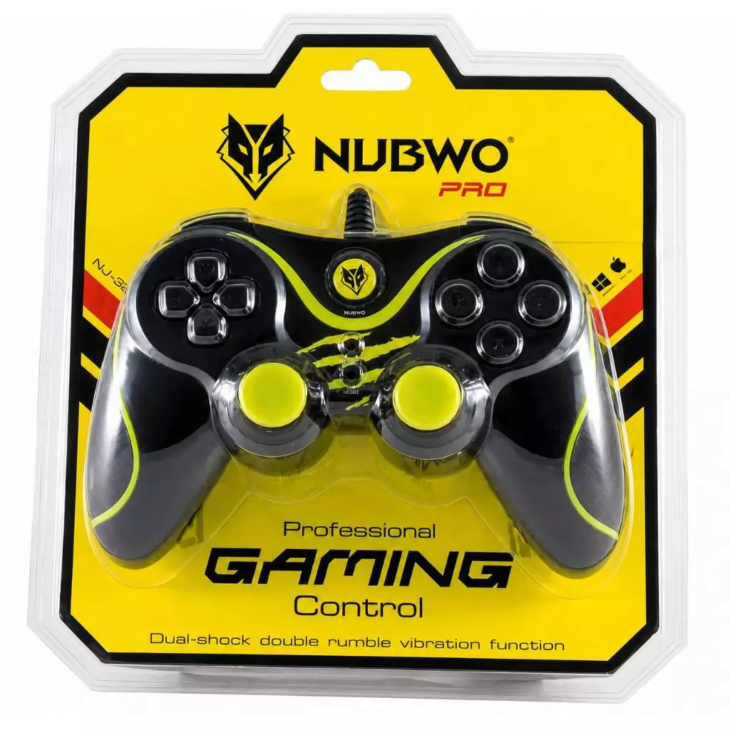 Nubwo NJ-25 Gaming Joy Controller จอยเกมมิ่ง สำหรับคอมพิวเตอร์ - สีเหลือง