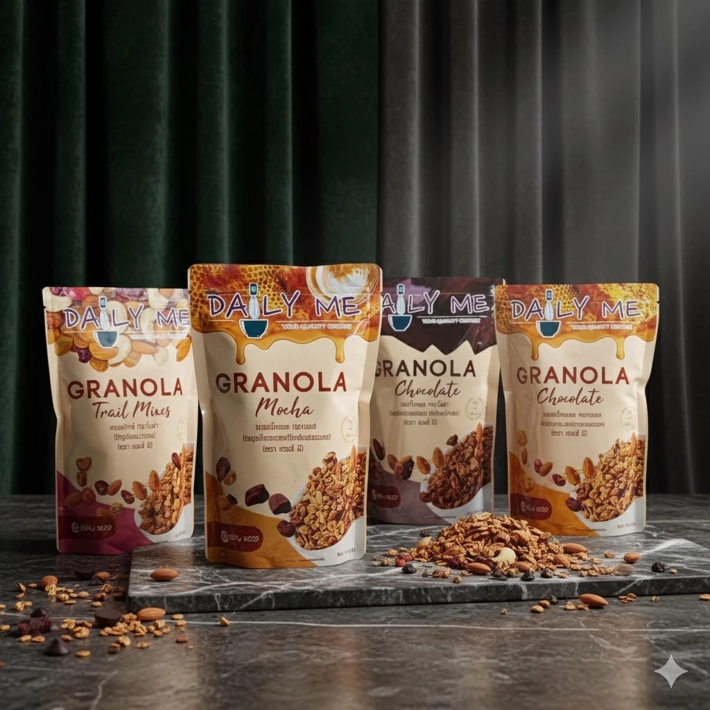 39% OFF กราโนล่า ของใหม่ !!! เดลี่ มี มี 4 รสชาติ Granola Daily Me ขนมเพื่อสุขภาพ ธัญพืชอบกรอบ ขนาด 250 กรัม