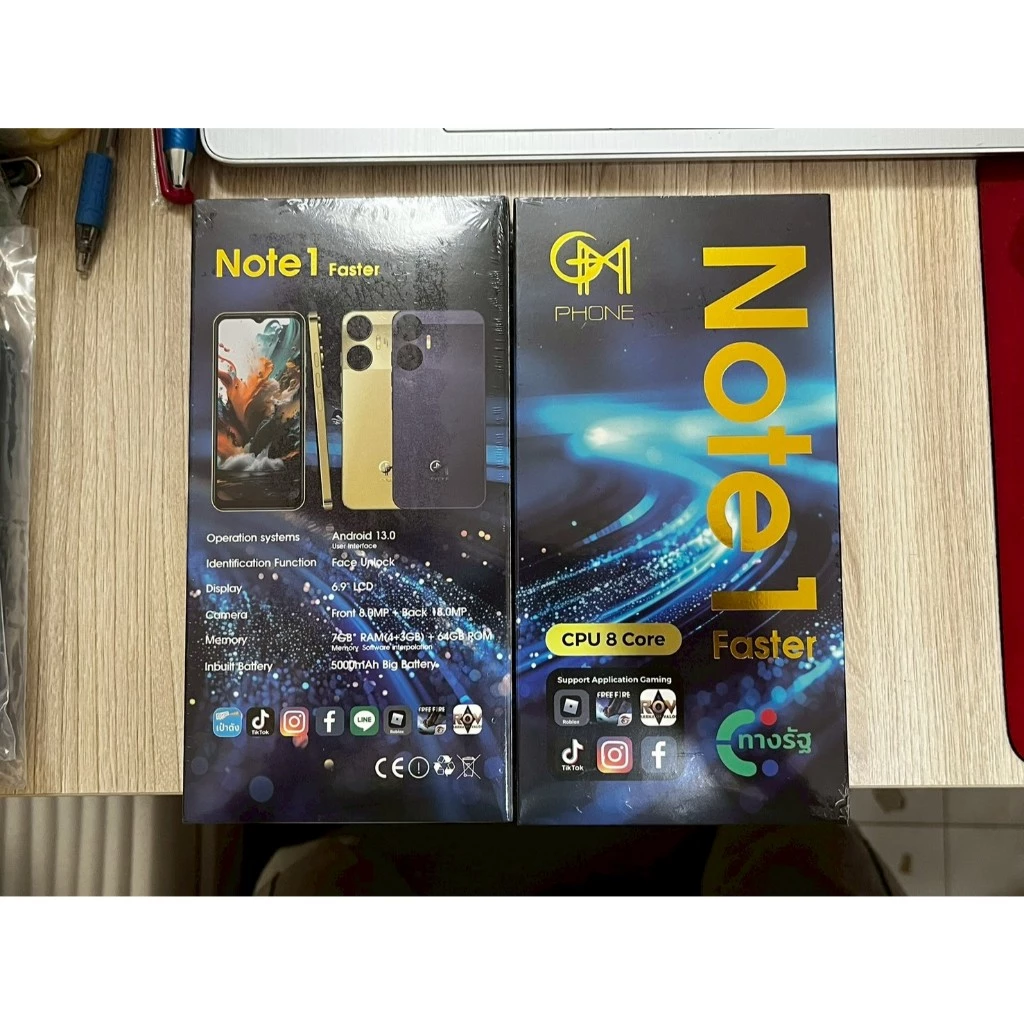โทรศัพท์มือถือ GMPhone Note1Faster 4/64