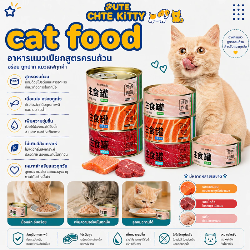 อาหารเปียกแมวสูตรเสริมภูมิคุ้มกัน 85 กรัม