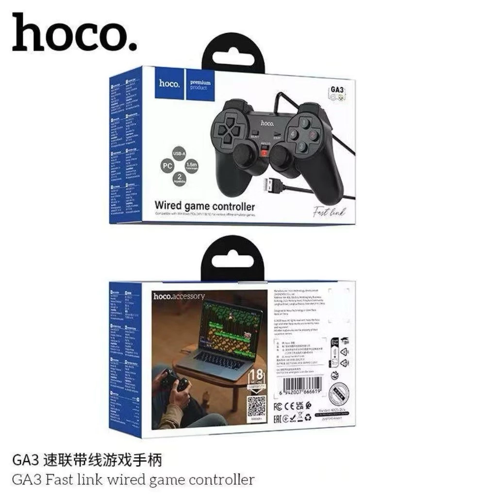 Hoco GA3 จอยเกมแบบเสียบสาย สำหรับ PCเกมออฟไลน์ Wired gaming controller