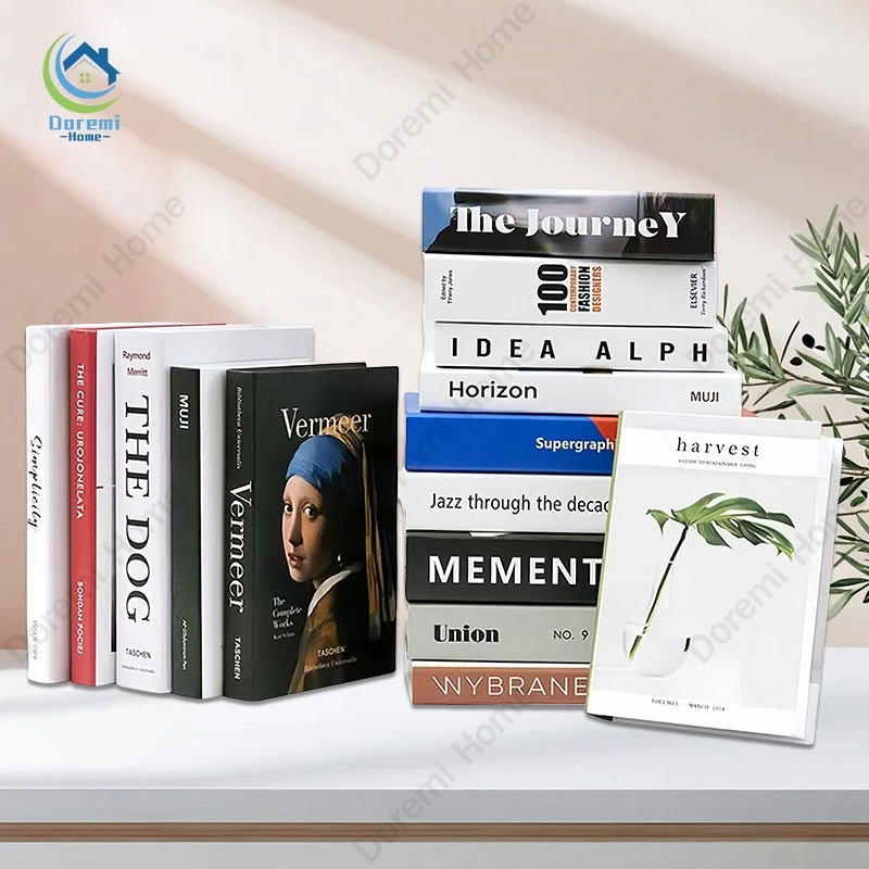 หนังสือปลอม หนังสือแต่งบ้าน หนังสือโชว์ พร๊อพถ่ายรูป ของแต่งบ้าน หนังสือปลอมตกแต่งบ้าน หนังสือแต่งบ้าน ดีเทลขอบโค้ง
