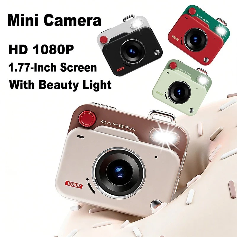 ใหม่ Thumb Pocket CCD กล้องดิจิตอล HD Retro Mini กล้องแบบพกพาพวงกุญแจกล้องกลางแจ้ง Travel Photo Recorder