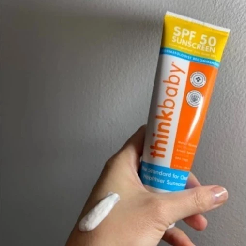 Thinkbaby SPF 50+ ครีมกันแดดเด็ก อ่อนโยนสำหรับทารก กันน้ำได้ ป้องกันรังสียูวีทั้ง UVA/UVB สูตรวีแกนจากธรรมชาติ ปลอดภัยสู