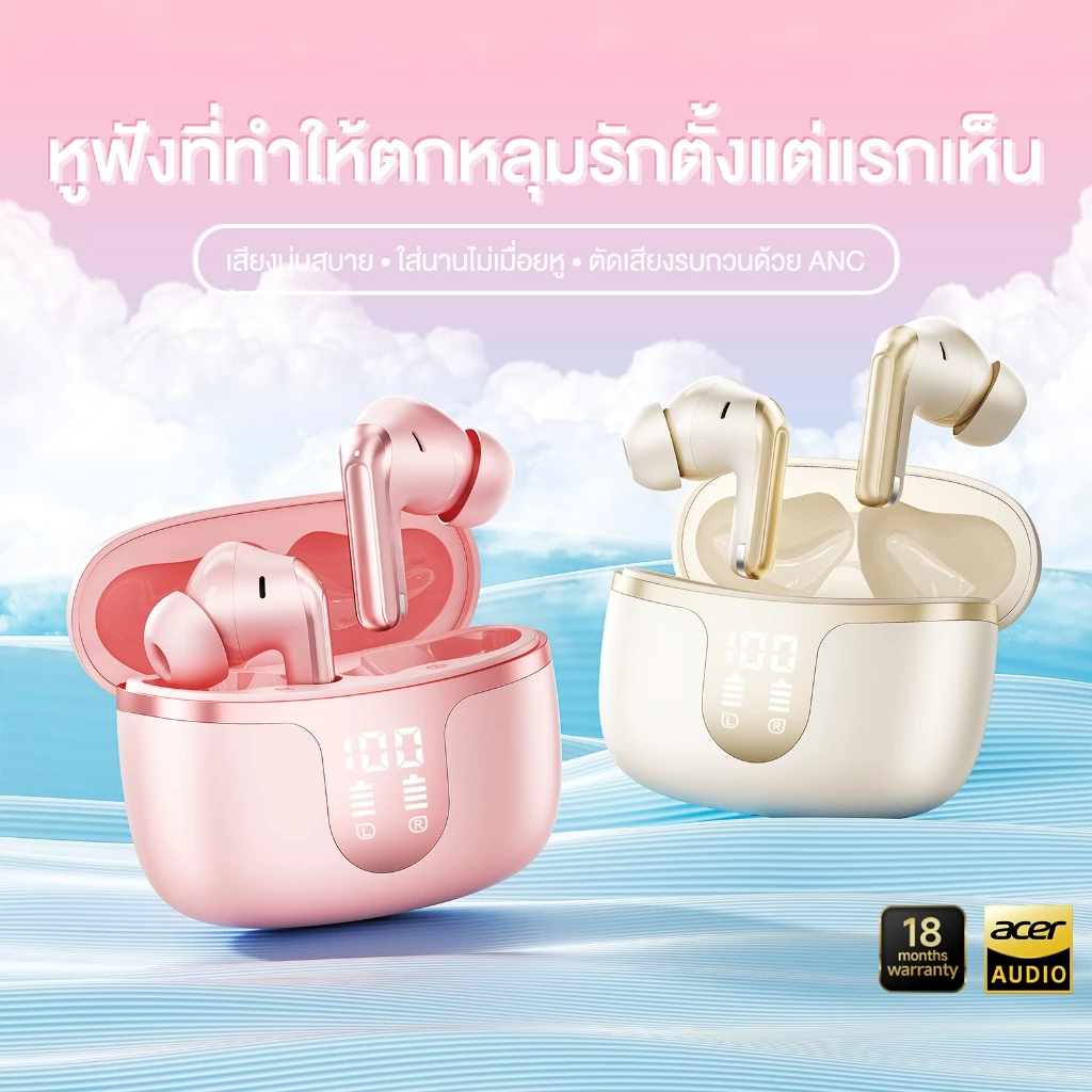Acer OHR721 หูฟังบลูทูธไร้สาย ANC/ENC