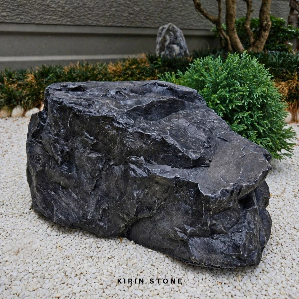 Base Zen Stone หินแต่งสวนญี่ปุ่น ก้อนนอน มินิมอล | หินจัดสวน ของแต่งบ้าน แต่งคาเฟ่ งานเรซิ่นไฟเบอร์กลาส น้ำหนักเบา