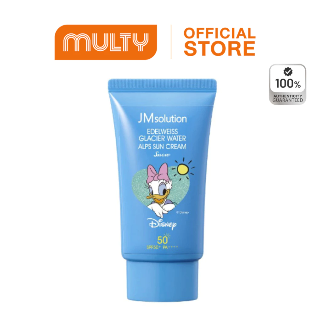 JM Solution Edelweiss Glacier Water Alps Sun Cream Snow X Disney Daisy Duck 50 ml.ครีมกันแดดสำหรับผิวหน้าสูตรเนื้อเบา