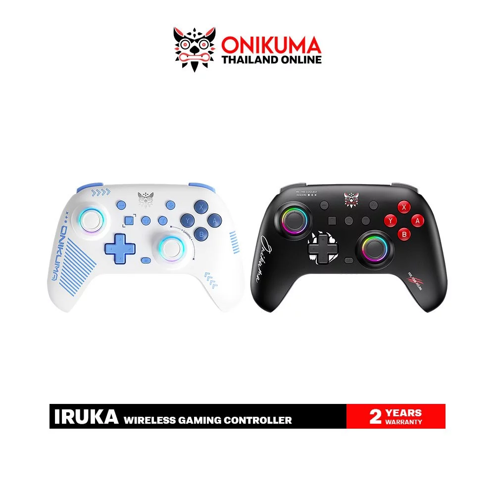 Onikuma Iruka Tri-Mode Wireless Gaming Controller จอยเกมไร้สาย 2.4 GHz / Bluetooth / Wired ใช้ง่าย
