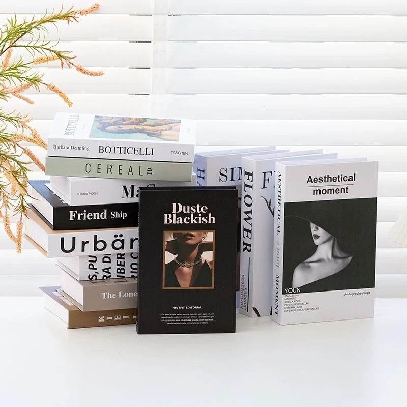 💥พร้อมส่งในไทย💥 หนังสือปลอม เซ็ต หนังสือแต่งบ้าน ของแต่งบ้าน พร็อพถ่ายรูป ins ลวดลายสวยงามคมชัด เหมือนจริง