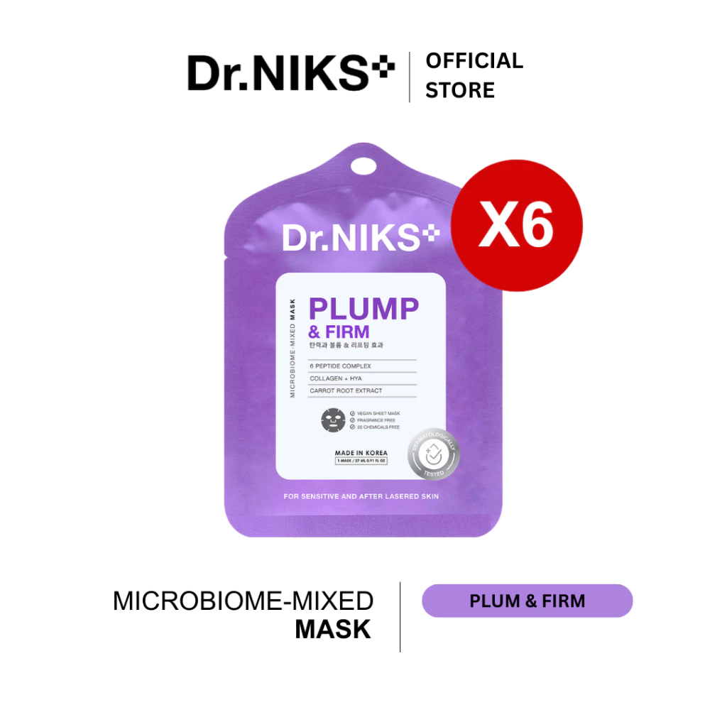 44% OFF Dr.NIKS พลัมพ์แอนด์เฟิร์มไมโครไบโอม-มิกซ์มาสก์ 27ml ดร.นิกส์ สูตรหน้าเด้ง ผิวฟู ฿330.00 908 sold Comm Rate 9% Get Link