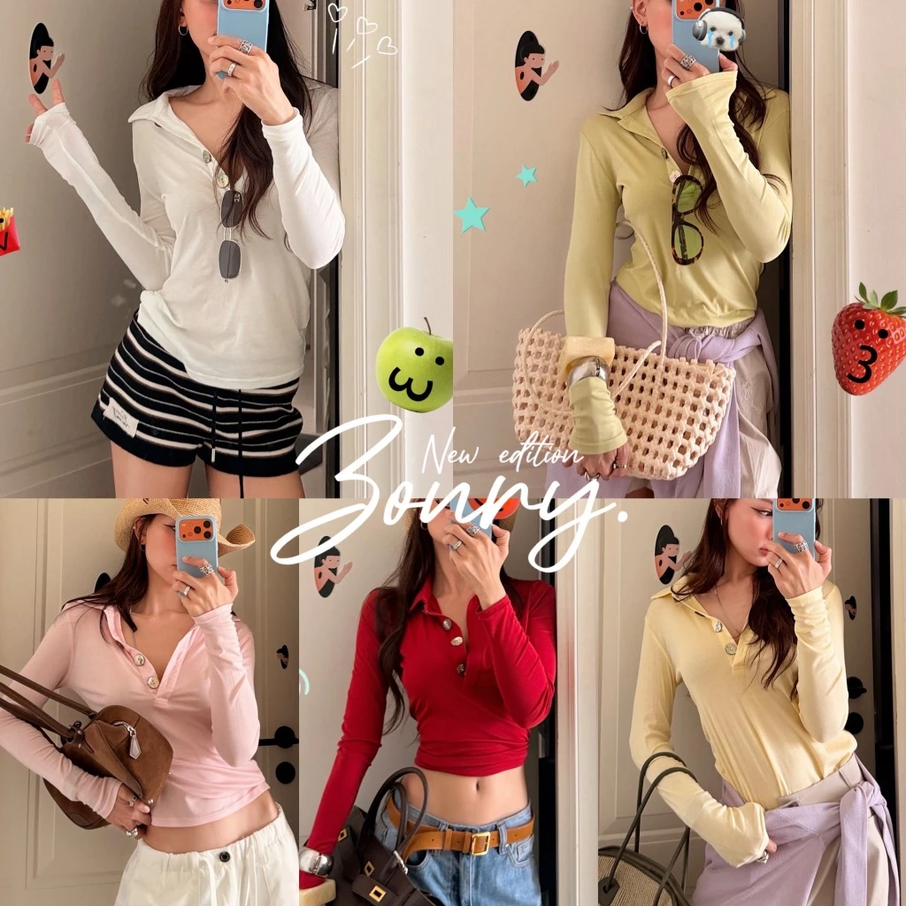 LOONNYSTORE เสื้อแขนยาวกระดุม รุ่น