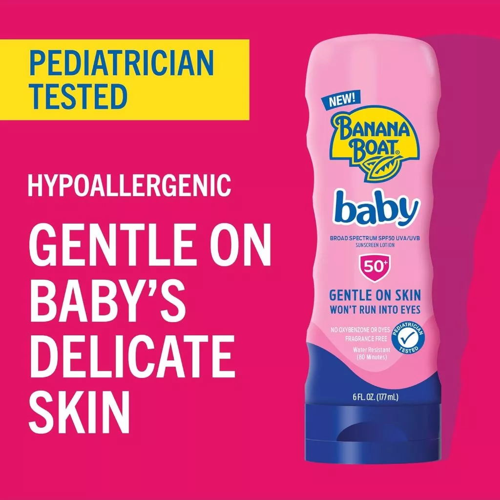 [USA] Banana Boat Mineral Baby Sunscreen Lotion SPF 50 ครีมกันแดด ทารก และเด็ก บานานา โบ้ท กันแดดเด็ก Bublekids